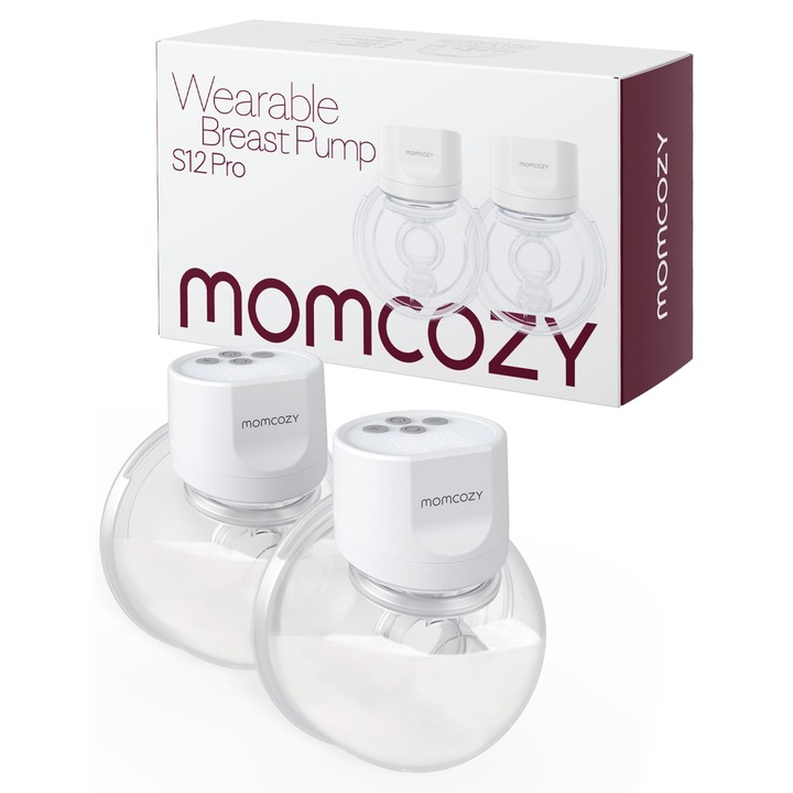 Помпа за кърма DOUBLE – MOMCOZY S12 Pro Maximum Efficiency, двойна, Преносима, Бяла 2 броя
