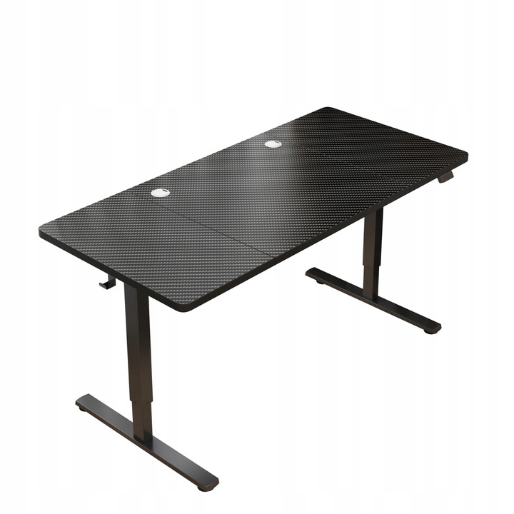 Birou Electric Reglabil pe Inaltime 120x60cm, BADU, 72-118cm, Negru