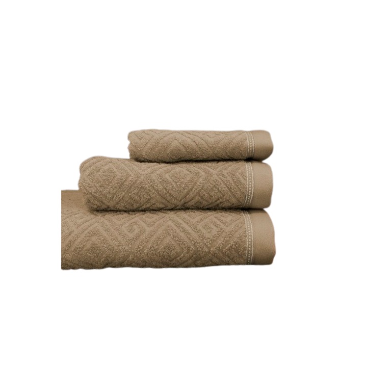 Комплект 3 кърпи за баня в кутия, 100% памук, Valentini Bianco, Adonis Caffe