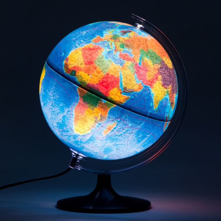 Glob Pamantesc, Iluminat, Harta Politica 25cm, Belma