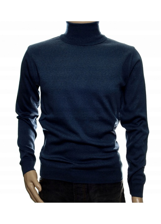 Pulover Selantino pentru barbati, din lana, culoare bleumarin, Albastru indigo