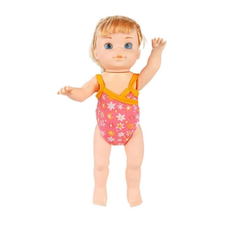Плуваща кукла за игра във водата, Водоустойчива, С руса косичка, Размер: 33.5х17 сантиметра, Цвят: Розов