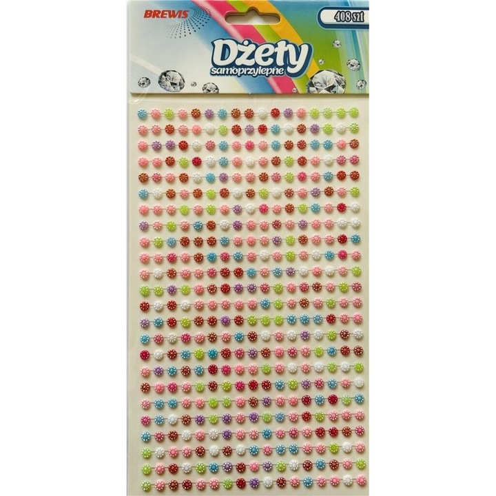 Strasuri cu flori autoadezive 3mm 408 buc
