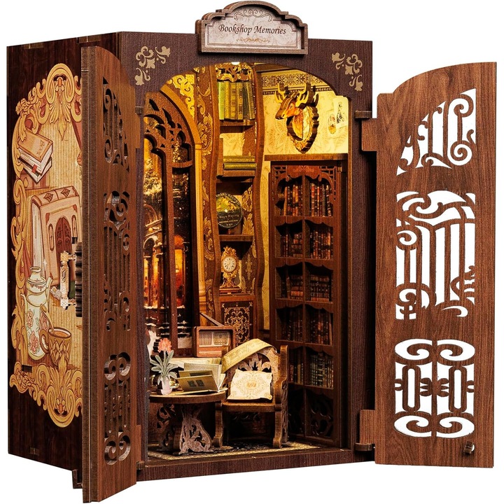 Cutebee 3D Puzzle, Miniatűr ház Könyvkuckó DIY, Bookshop Memories, 137 db-os