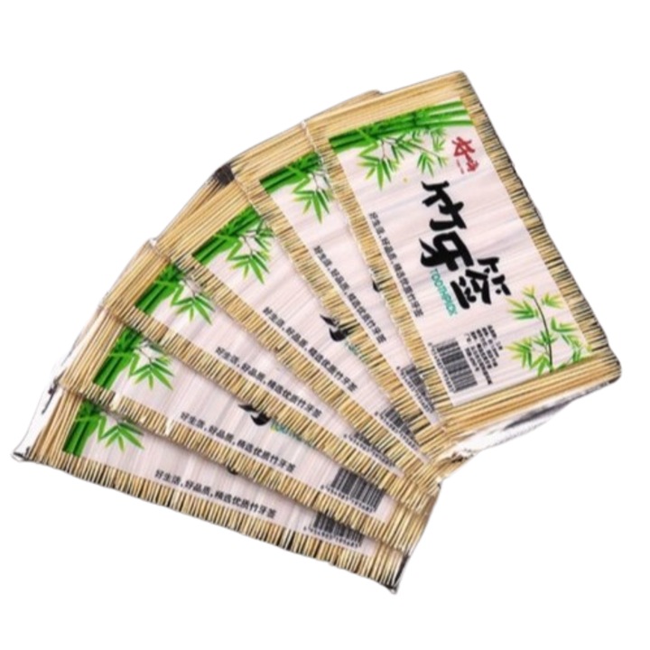 Bambusz fogpiszkáló, 160 db/csomag (15 csomag/készlet)