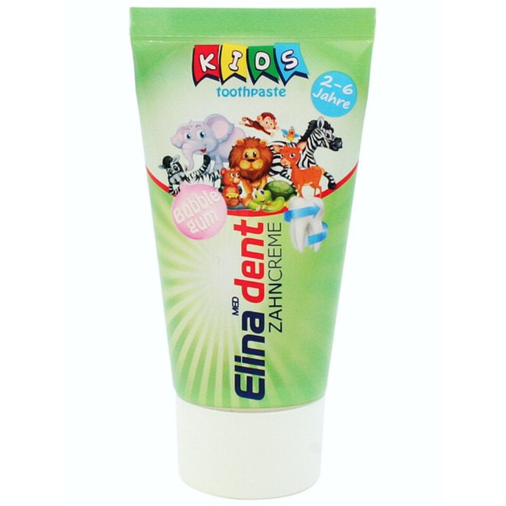 Gyermek fogkrém 2-6 éves Bubble Gum Elina 50ml 1 db