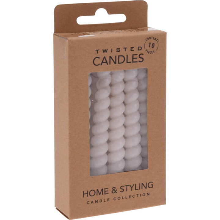 Paraffin spirál asztali gyertyák, 10 cm