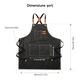 Set 2 sort de bucatarie Wacorresi, Conceput pentru barbati si femei, 75x68cm, sort de bucatar, Usor de curatat, Cu buzunare, curele extinse, material rezistent la praf, respirabil, rezistent la uzura, convenabil si practic, negru