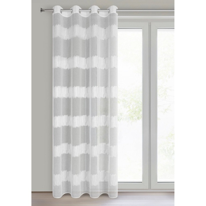 Perdea LEANDRA 140 x 250 cm inele Eurofirany alb