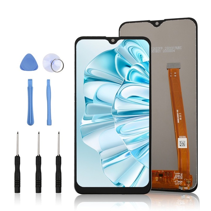 Резервен LCD дисплей за Samsung Galaxy A20e, LL TRADER, черен, с инструменти за ремонт