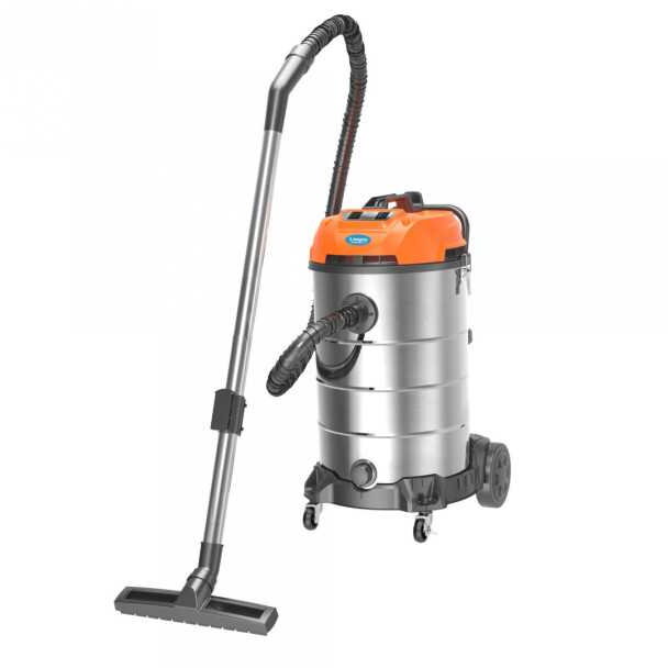 Aspirator multifunctional Limpio LWD-80X2, 2400 W, Putere aspirare 350 W, Flux de aer 3 m3/min, Sistem de scurgere, Portocaliu/Inox
