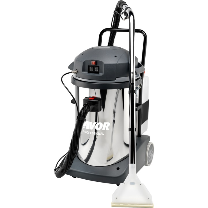 Aspirator cu injectie si extractie apa LAVOR, 2 motoare, 2400W, uscat/umed, recipient colectare fix din otel inoxidabil 78 litri, alimentare 230W