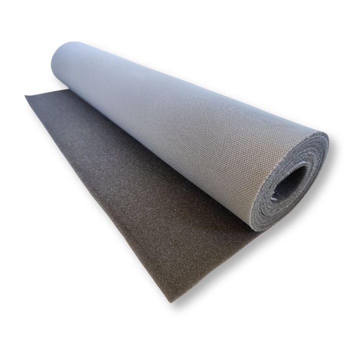 Material pentru reconditionare plafon auto, Taphiceros, Material Tapiterie fete de usi auto, Cu spate buretat, Culoare Gri deschis, Dimensiune 50 x 180 cm