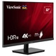 Монитор ViewSonic VA3208-4K-HD, 31.5'', SuperClear VA panel, AG, 16:9, 4K UHD 3840x2160, 300cd/m2, 3000:1, 60Hz, 4ms, sRGB, Flicker-Free, Low Blue Light, 2x HDMI, DP, Audio Out, DC Socket, Tilt, VESA 100, Black VA3208-4K-HD