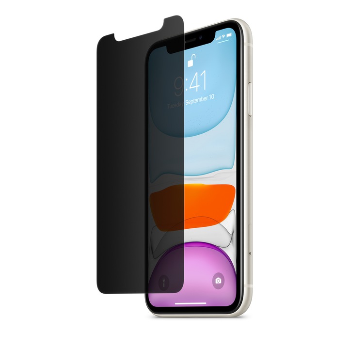 Edzett üveg védőfólia iPhone 14 / 13 / 13 Pro készülékhez privacy, Atlas