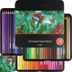 Faber castell creioane colorate, Wacorresi, culori, carioci cu alcool, set de creioane colorate pentru desen cu 72 de culori, Tough and not easy to break painting more smooth, restore the true color of the master, the material is delicate