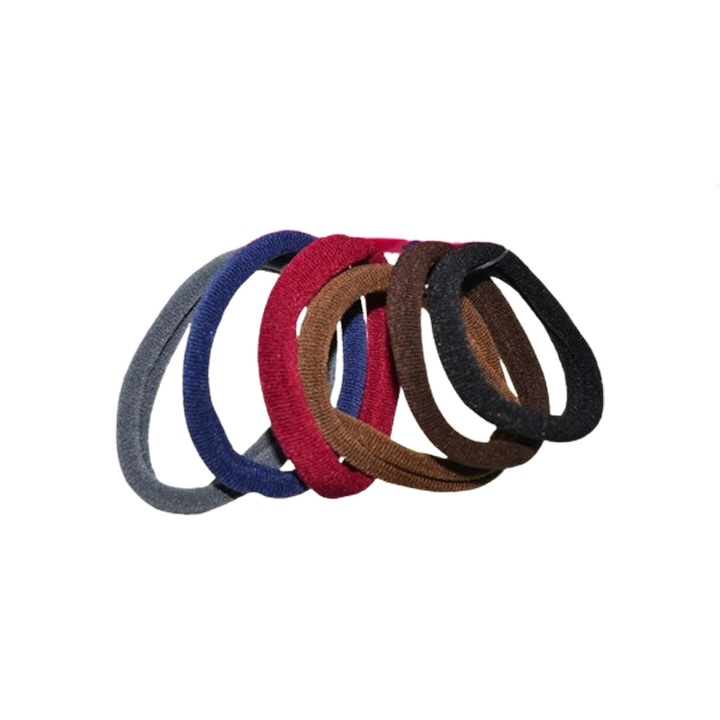 Set 6 elastice de par pentru fete Mini Junior ELS-MJ2, Multicolor