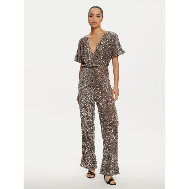 Női jumpsuit, Pieces, Kam 17153622, arany, poliészter, Aranyszín