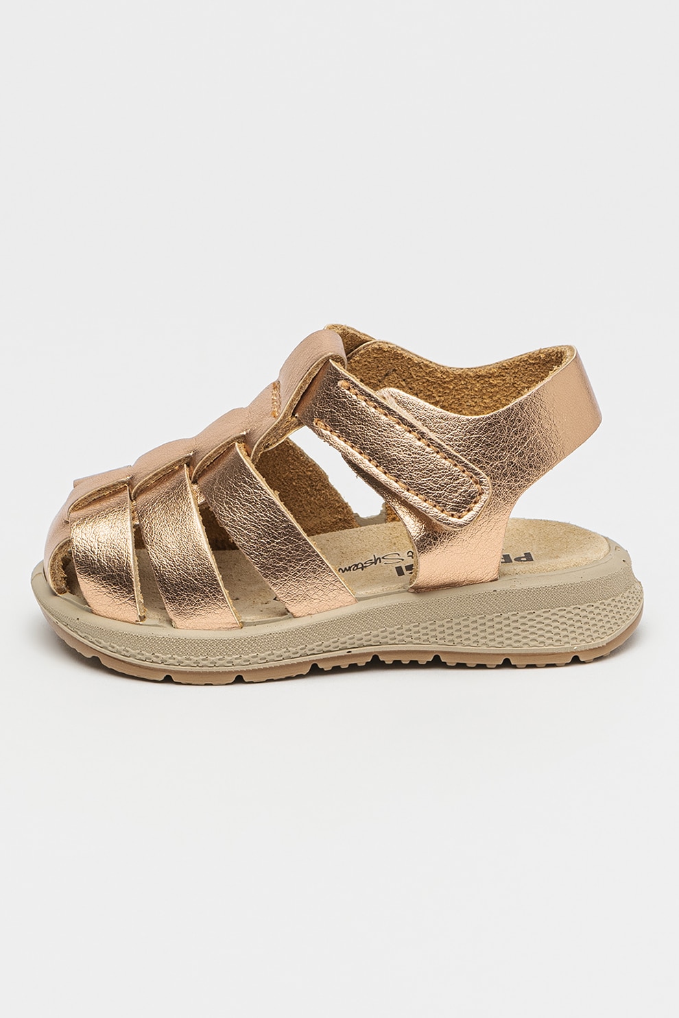 Primigi, Sandale cu velcro, Auriu rose, 25 EU