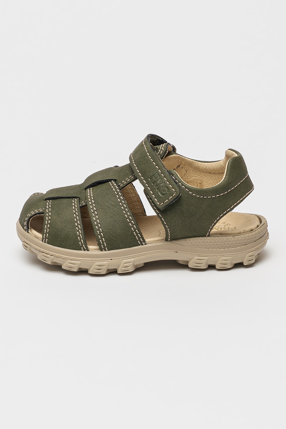 Primigi, Sandale fisherman din piele ecologica, Verde inchis, 25 EU