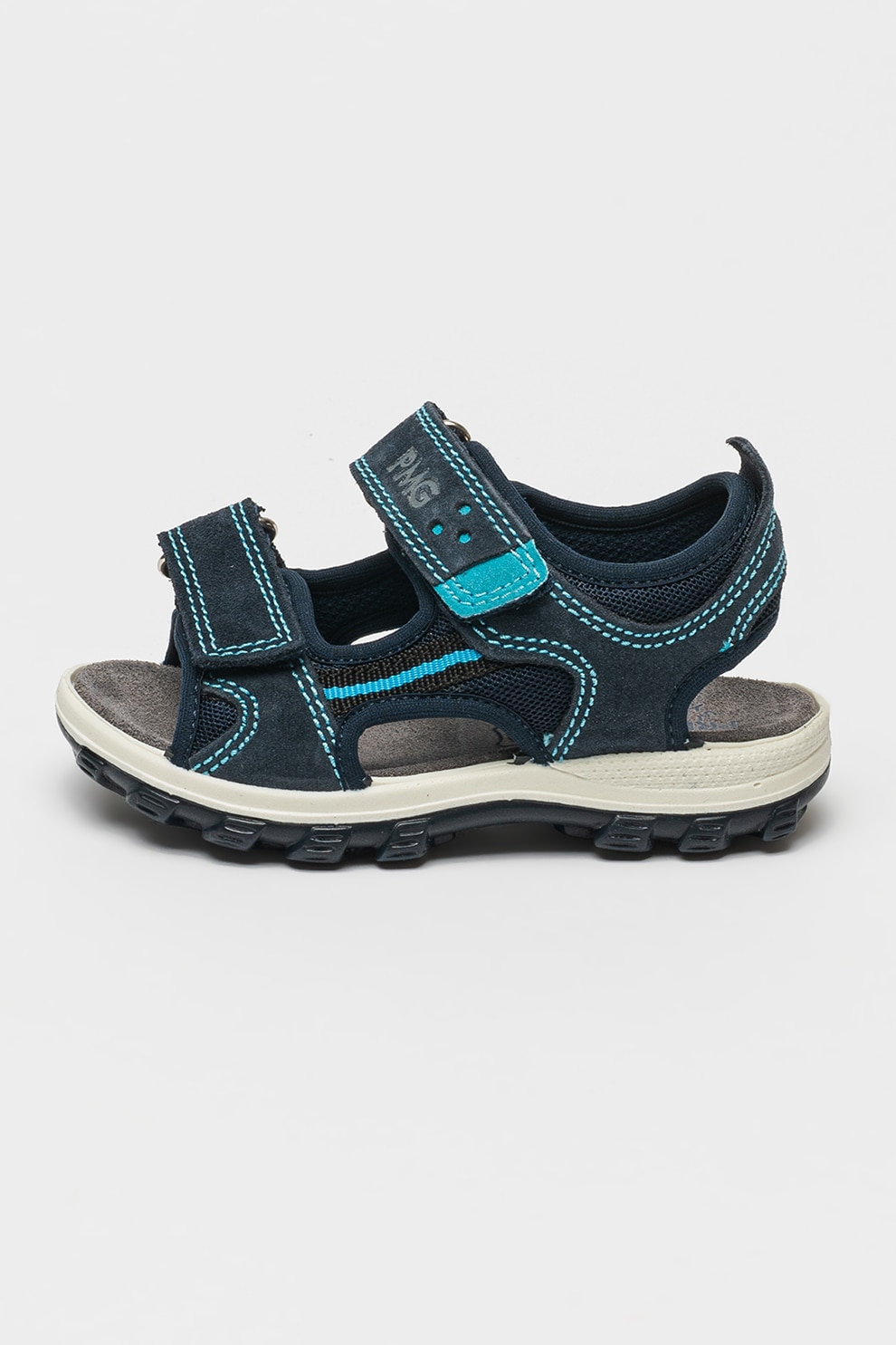 Primigi, Sandale din piele intoarsa cu velcro, Albastru ultramarin, 26 EU