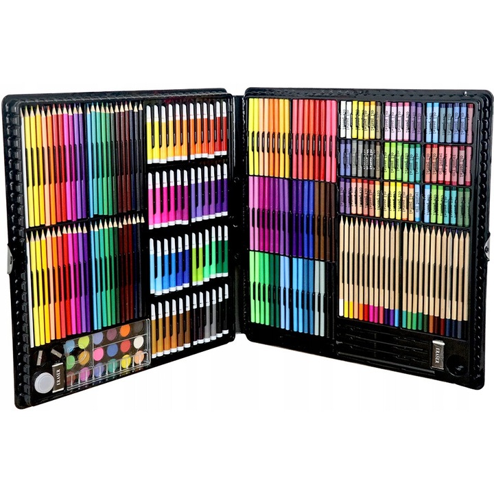 Художествен комплект, Omni, Mega 288 части, затваряща се папка, цветни моливи, преносим, 47 x 46 cm