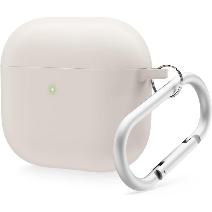 Калъф Elago, съвместим с Apple AirPods 4, течен хибрид, окачен, бежов