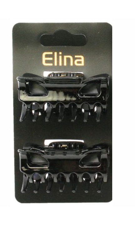 2 db fekete hajcsat készlet 6cm Elina Med