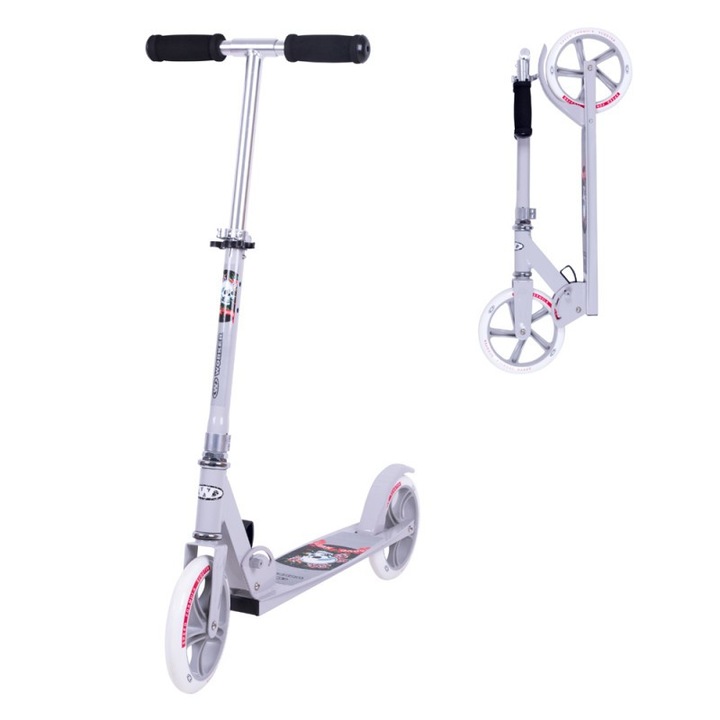 Тротинетка WORKER Molden, Сгъваема, 205 мм, Сив / Червен