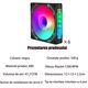 Ventilatoare computer, ventilatoare de racire, ventilatoare RGB, pachet de 6, Fudisenn, radiator, 6 pini, Prism 6S, 1800 RPM, conector ventilator cu 6 pini, flux de aer 47.2 CFM, 120×25mm, negru
