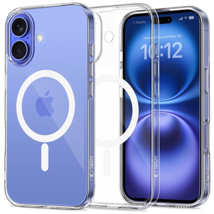 Husa de protectie pentru Apple iPhone 16, Tech-Protect, TPU, Transparent
