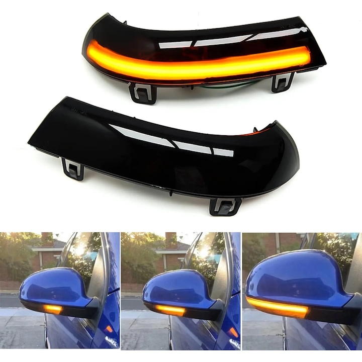 Dynamic Visszapillantó tükör irányjelző, LED típusú, VW GOLF 5 GTI V MK5 Jetta Passat B5.5 B6 Sharan Skoda Superb B5 EOS-hoz