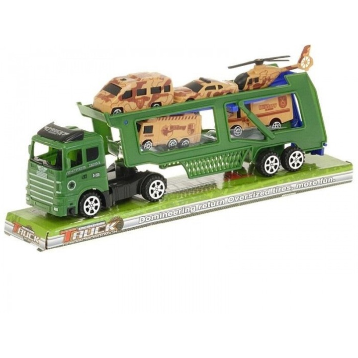 Camion de remorcare militar cu 5 vehicule