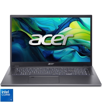 Laptop Acer Aspire 17 A17-51M-519 cu procesor Intel Core 5 120U pana la 5 ghz, 17.3" FullHD IPS, 16GB DDR5, 512GB SSD, Intel Graphics, No Os, Silver