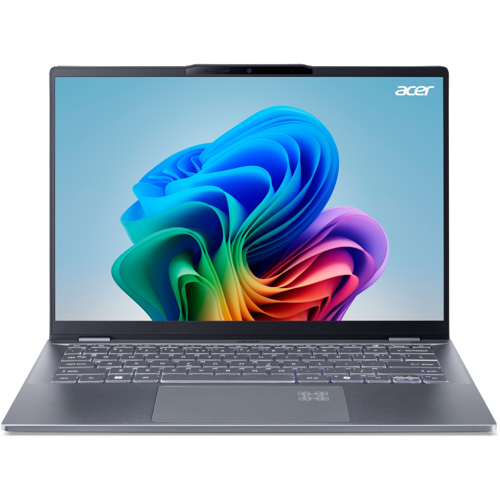 Laptop Acer Swift 14 AI OLED SF14-51-78FT cu procesor Intel® Core™ Ultra 7-256V pana la 4.8 GHz, 14", WUXGA OLED, 16GB LPDDR5X RAM, 1TB SSD, Intel® Arc™ Graphics, Windows 11 Home, Steel Gray