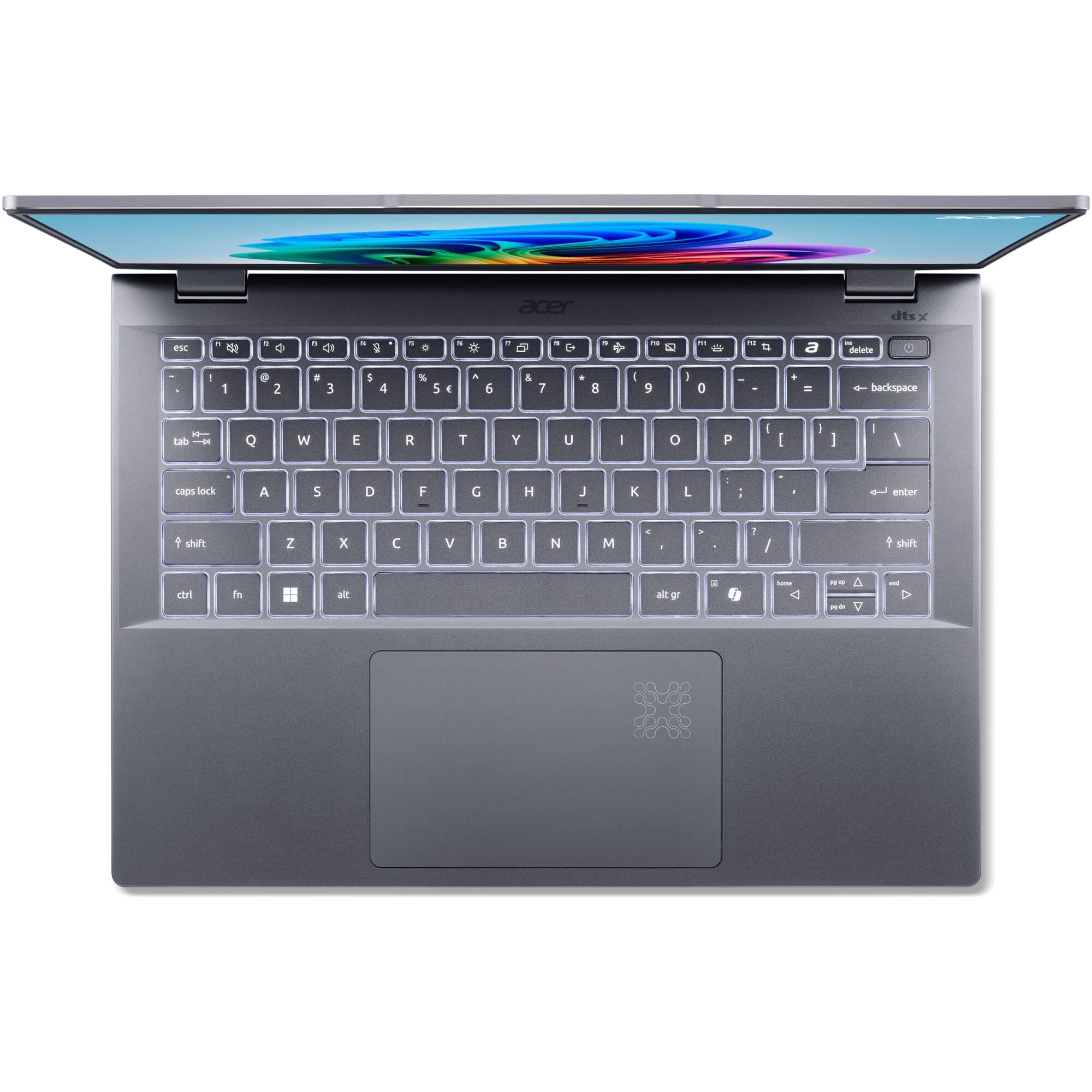 Laptop Acer Swift 14 AI OLED SF14-51-78FT cu procesor Intel® Core™ Ultra 7-256V pana la 4.8 GHz, 14", WUXGA OLED, 16GB LPDDR5X RAM, 1TB SSD, Intel® Arc™ Graphics, Windows 11 Home, Steel Gray