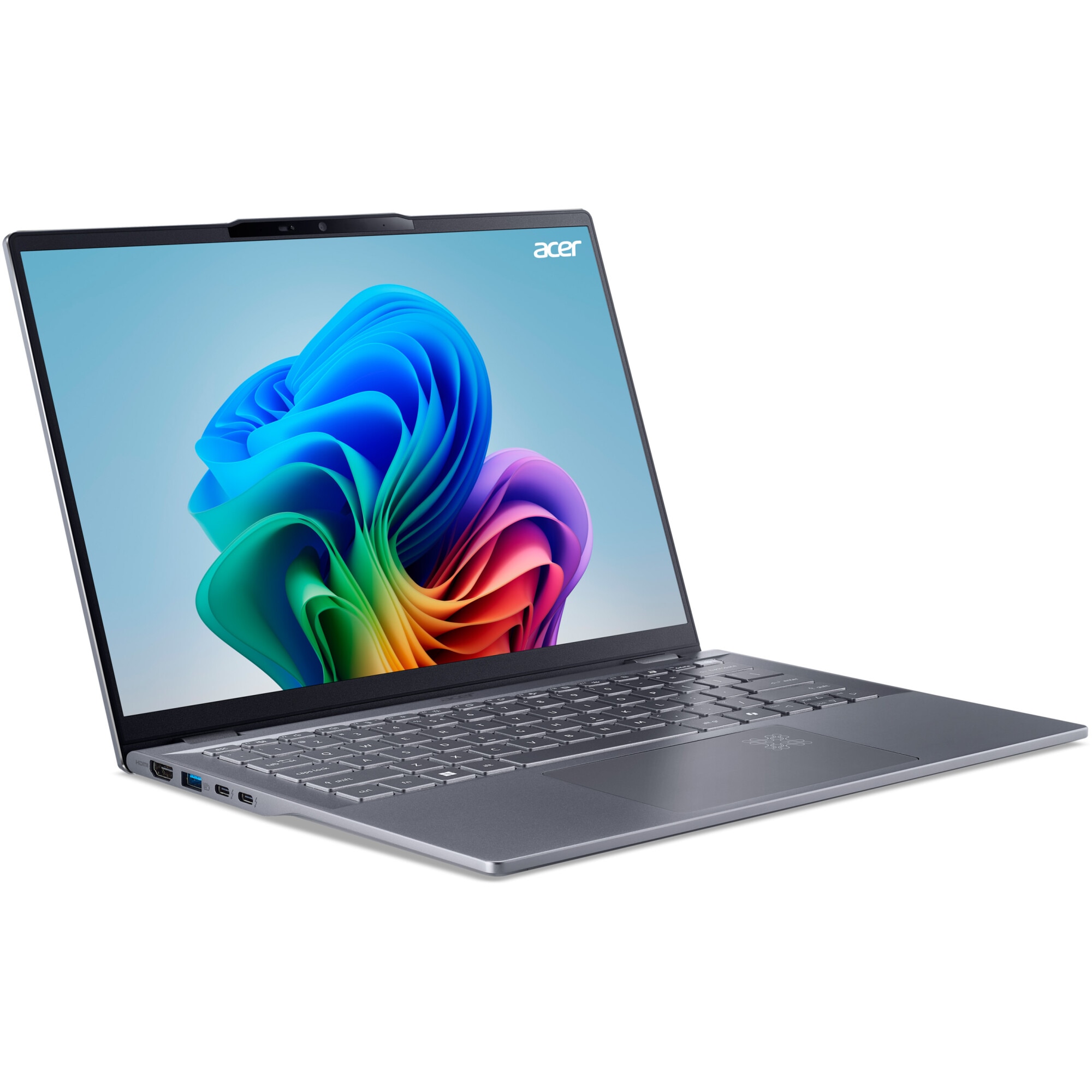 Laptop Acer Swift 14 AI OLED SF14-51-78FT cu procesor Intel® Core™ Ultra 7-256V pana la 4.8 GHz, 14", WUXGA OLED, 16GB LPDDR5X RAM, 1TB SSD, Intel® Arc™ Graphics, Windows 11 Home, Steel Gray