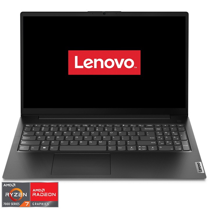 Лаптоп Lenovo V15 G4 ABP, AMD Ryzen™ 7 7730U, 15.6" Full HD, IPS, 16GB DDR4, 512GB SSD, Video Integrated AMD Radeon™ Graphic, No OS, Business Black