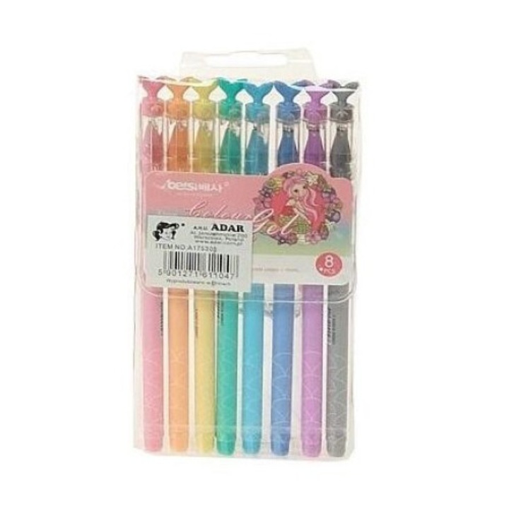 Маркери с 2 лица 8 цвята ADAR, блистер