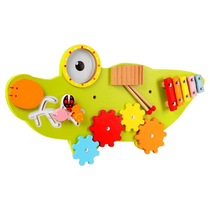 Placa senzoriala Crocodilul Montessori 61x31, 5cm