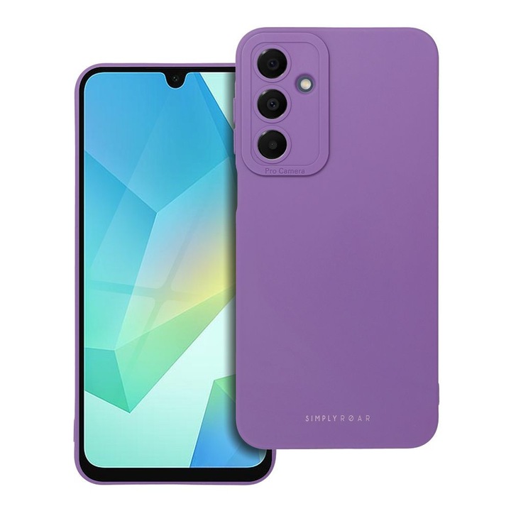 Telefontok Samsung Galaxy A17 5G kompatibilis - ROAR lila szilikon hátlap tok
