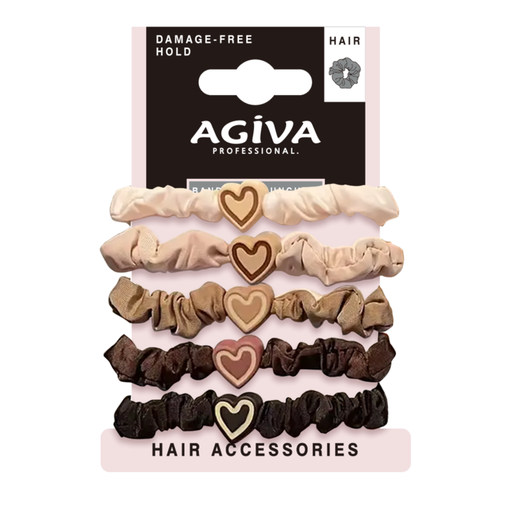 Elastic de par Agiva Professional, 6,5 cm, Color Coffee, 5 buc