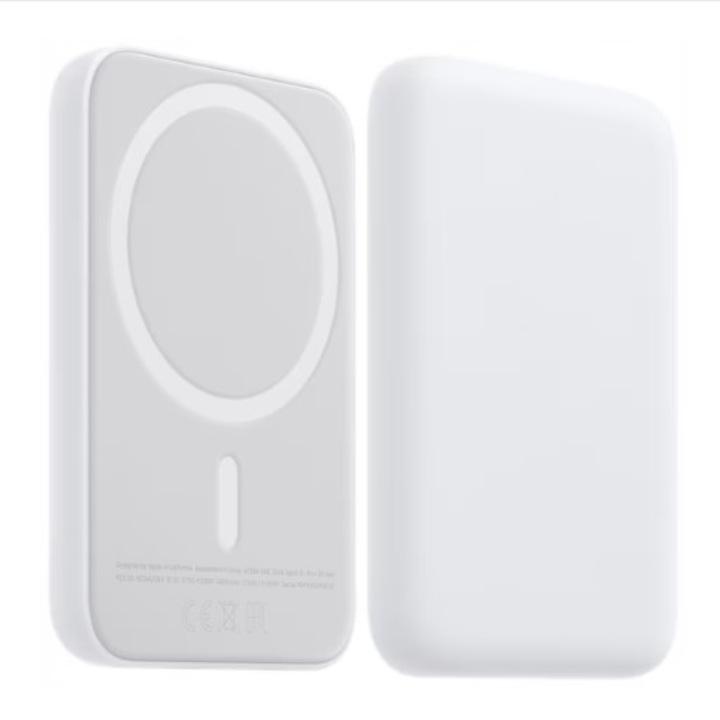 BeSmart MagSafe külső vezeték nélküli akkumulátor, CO2, 5000 mAh 15 W, kompatibilis iPhone készülékkel, fehér