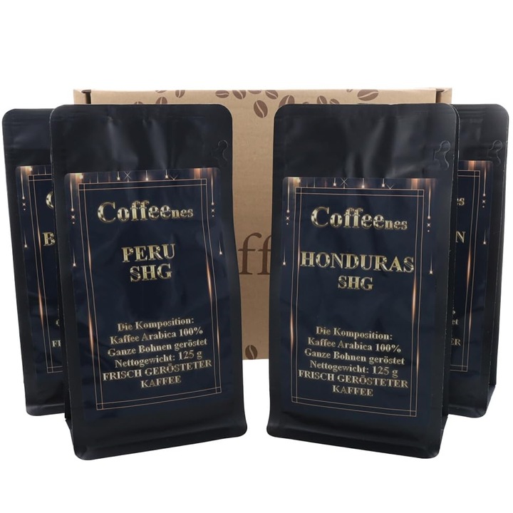 Cafea Coffeenes, 4 x 125 g, 4 arome, multicolor