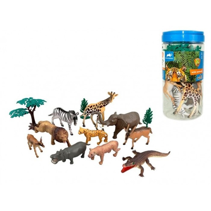 Szafari állatfigura szett 13 darabos, Madej, 250x130mm
