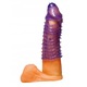 Penis Extender Seven Creations vízálló Super Stretch szilikon hüvely, 15 cm, lila