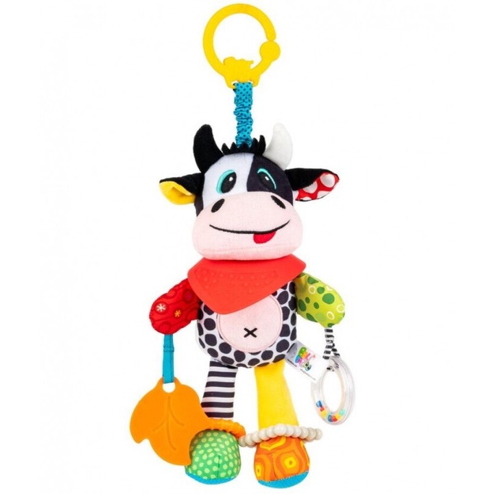 Jucarie, Balibazoo, cu grzechotka si gryzaczki, multicolor, 0m+