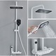 coloana de dus cu afisaj electronic, patru functii de curgere a apei, coloare alba