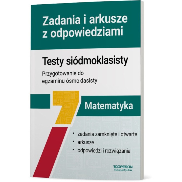 Matematica, Teste pentru clasa a VII-a, Anna Kluk-Sliwa, Beata Dotka, Sylwia Tarala, 2023