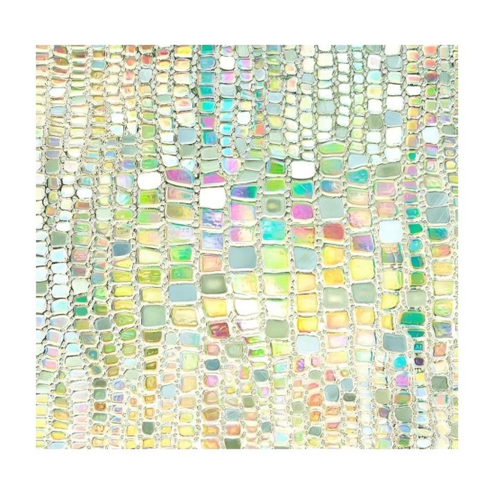 Folie autoadeziva 3D, multicolor, 45x200cm, pentru geam, PVC, reutilizabil